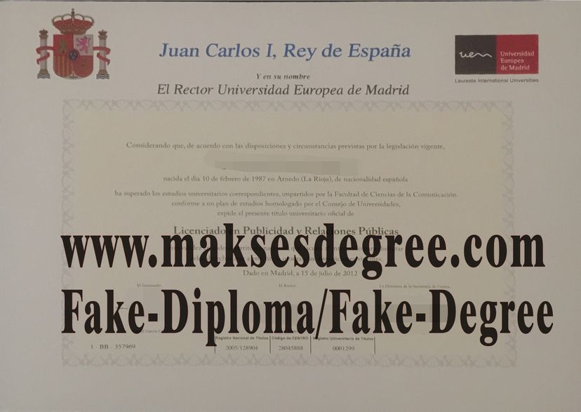 Where to purchase fake Universidad Europea de Madrid Degree