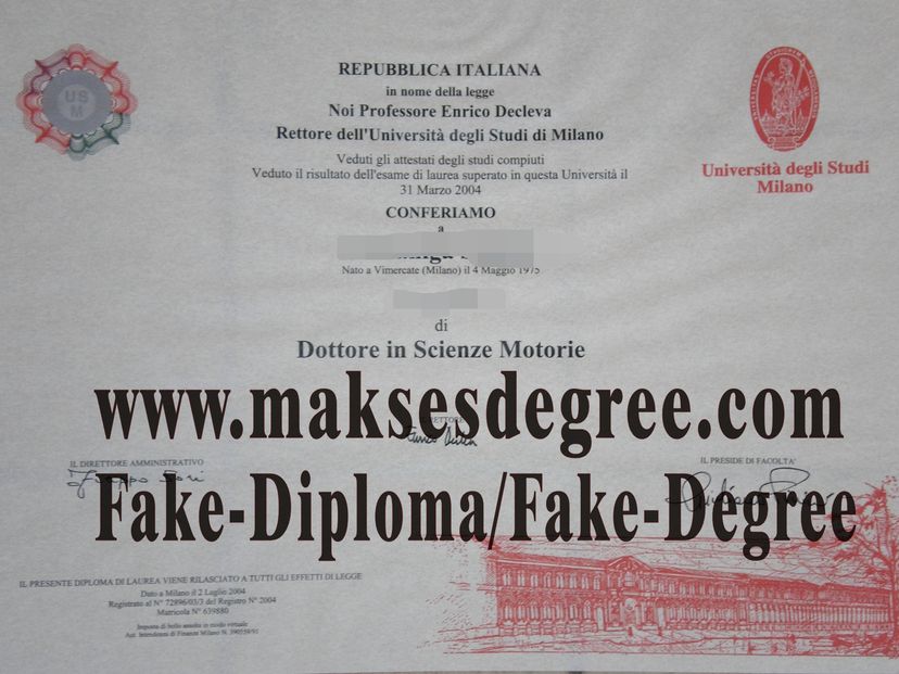 Where to purchase fake Università degli studi di Milano Certificate