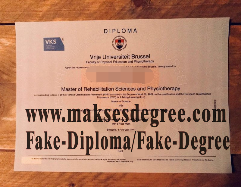 Where to purchase fake Vrije Universiteit Brussel Diploma