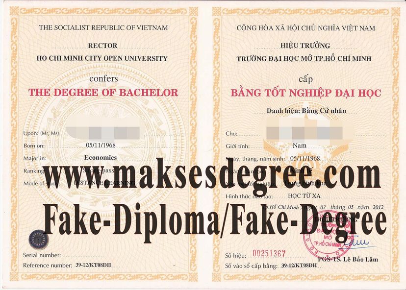 Where to purchase fake ho chi minh city open university Diploma